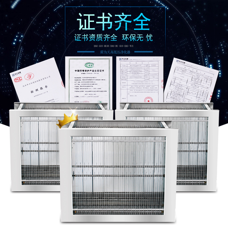 商用低空排放油煙凈化器高低壓電場(chǎng)不銹鋼無(wú)煙燒烤車(chē)凈化單元機(jī)芯